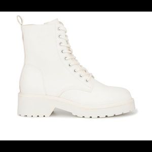 White Combat Boot-NWOT